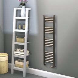 Towelrads 1200mm x 300mm 1105BTU Grey / Silver Flat Designer Towel Radiator