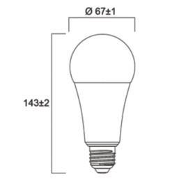 Sylvania ToLEDo V8 827 SL ES GLS LED Light Bulb 2450lm 19W