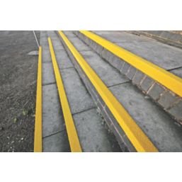 COBA COBAGRiP Yellow GRP Anti-Slip Stair Nosing 2000mm x 55mm x 55mm