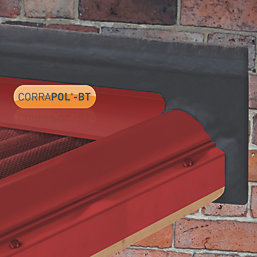 Corrapol-BT Rock n Lock Aluminium Wall Top Flashing Red 165 x 90mm x 6m