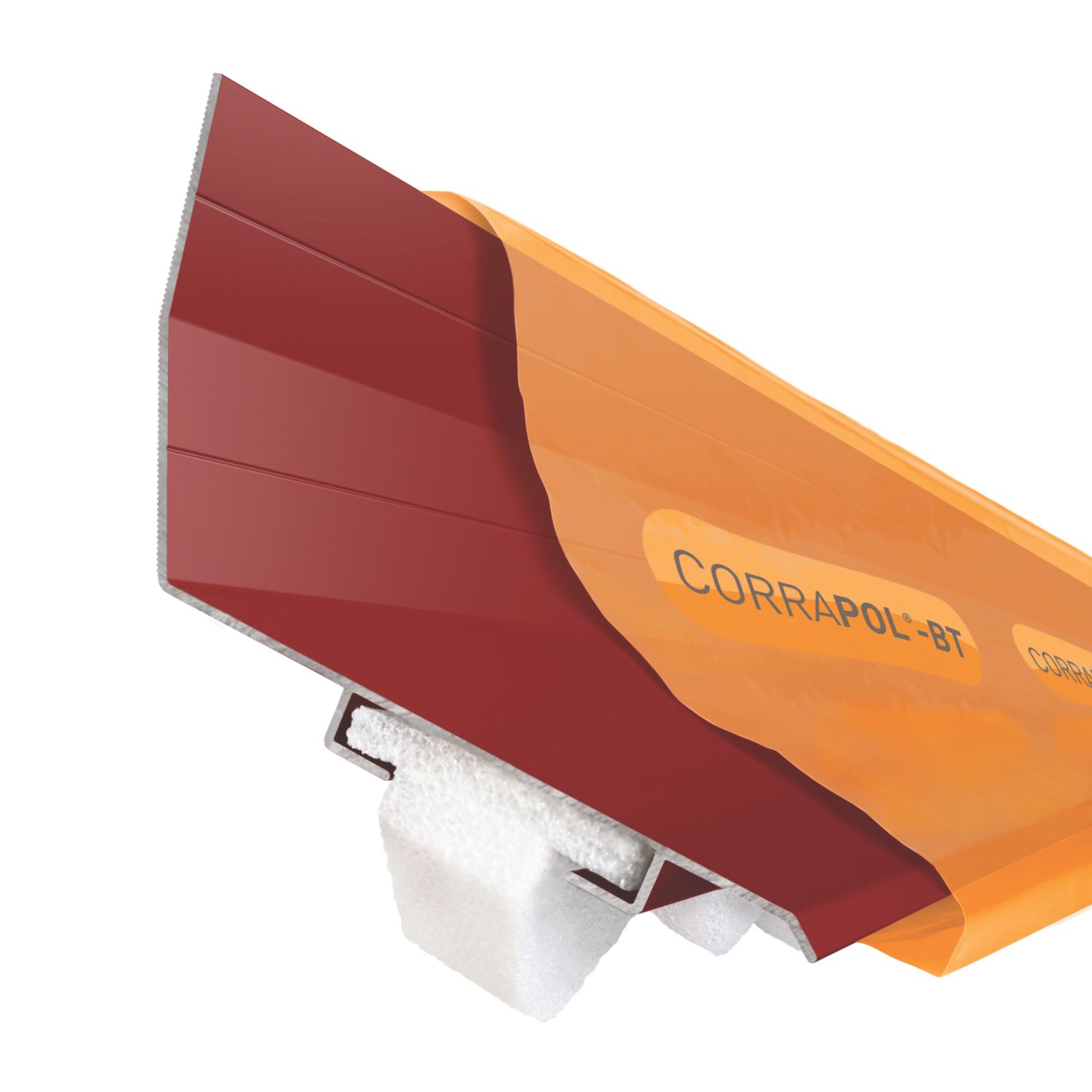 Corrapol-BT Rock n Lock Aluminium Wall Top Flashing Red 165 x 90mm x 6m (849VK)