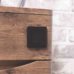 ETAL Porto Dual-Flush Square Plate Matt Black