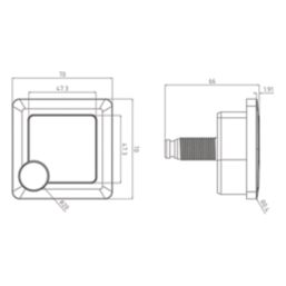 ETAL Porto Dual-Flush Square Plate Matt Black