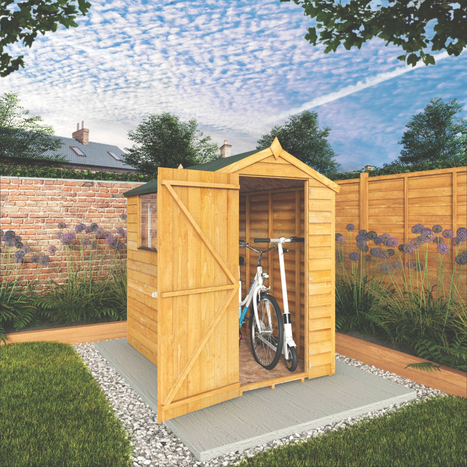 Mercia 4' x 6' (Nominal) Apex Overlap Timber Shed (849YL)