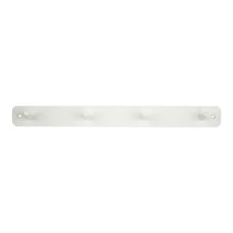 Essentials 4-Hook Rail White 650mm x 45mm