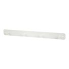 Essentials 4-Hook Rail White 650mm x 45mm