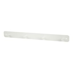 Essentials 4-Hook Rail White 650mm x 45mm