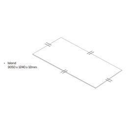 Mariz  Vena Black Composite Kitchen Worktop 1240mm x 3050mm x 12mm