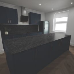 Mariz  Vena Black Composite Kitchen Worktop 1240mm x 3050mm x 12mm