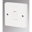 Crabtree Capital 20A 1-Gang DP Control Switch White