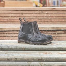 Site Prairie Size 12  Brown Water-Resistant Steel Toe Cap Safety Dealer Boots