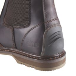 Site Prairie Size 12  Brown Water-Resistant Steel Toe Cap Safety Dealer Boots