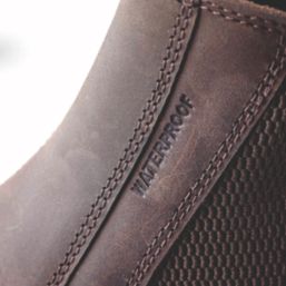 Site Prairie Size 12  Brown Water-Resistant Steel Toe Cap Safety Dealer Boots