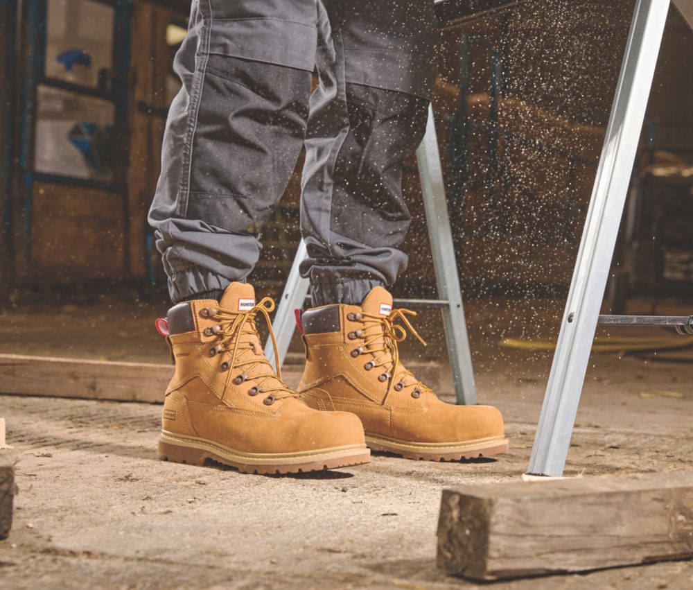 Hunter Size 8 Honey Waterproof Steel Toe Cap Safety Boots - Screwfix