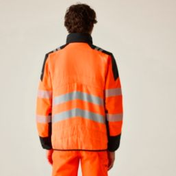 Regatta X-Pro Hybrid Hi-Vis Jacket Black / Orange 4X Large 60" Chest