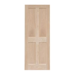 Unfinished Oak Wooden 4-Panel Internal Victorian-Style Door 1981mm x 610mm
