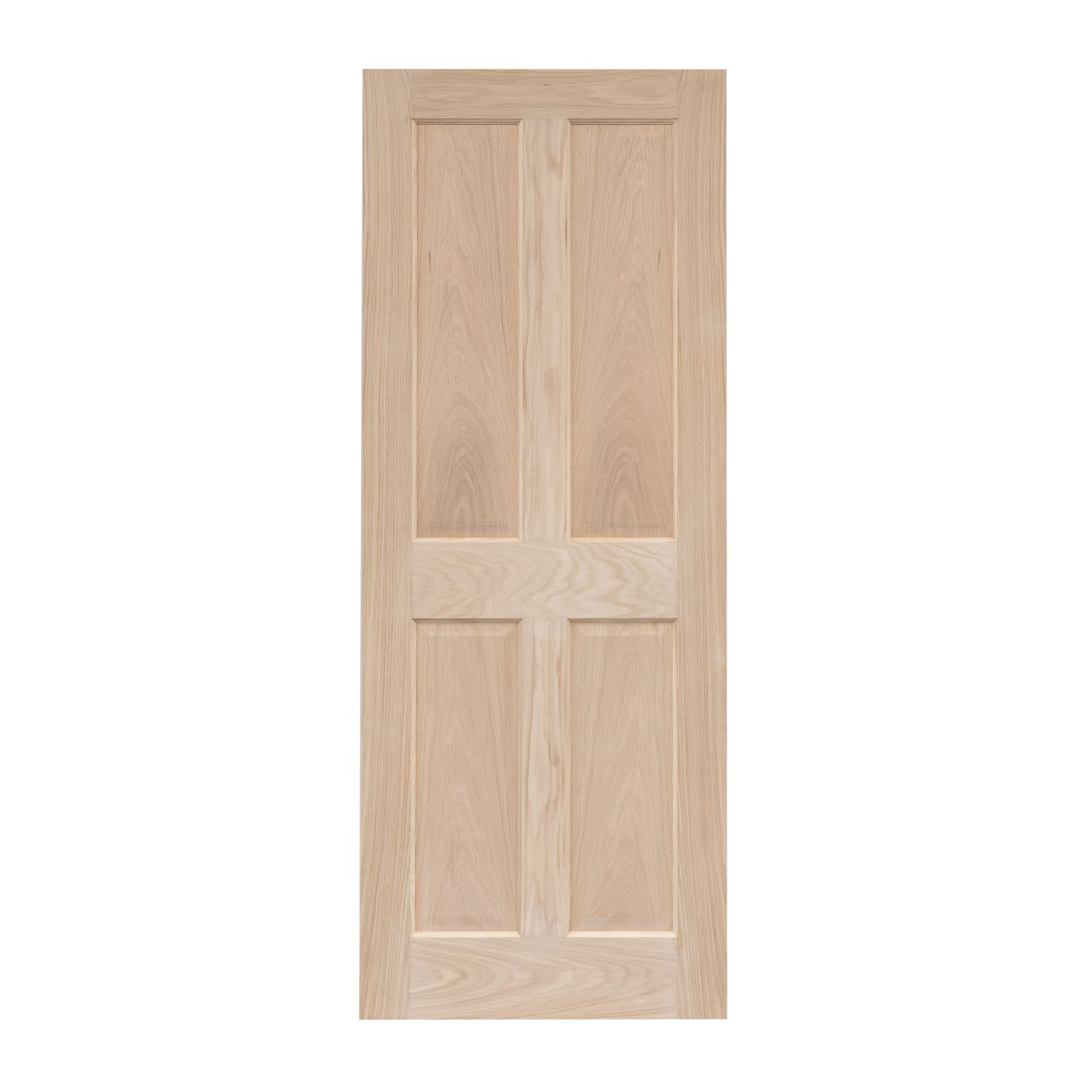 Unfinished Oak Wooden 4-Panel Internal Victorian-Style Door 1981mm x 610mm (850FA)