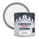 Fortress Trade  Eggshell Brilliant White Acrylic Paint 2.5Ltr