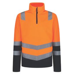 Regatta Pro Hi-Vis 1/2 Zip Fleece Orange Large 47" Chest