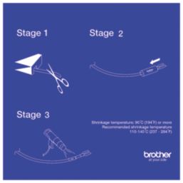 Brother HSE221E Heat Shrink Tube Tape 9mm x 1.5m