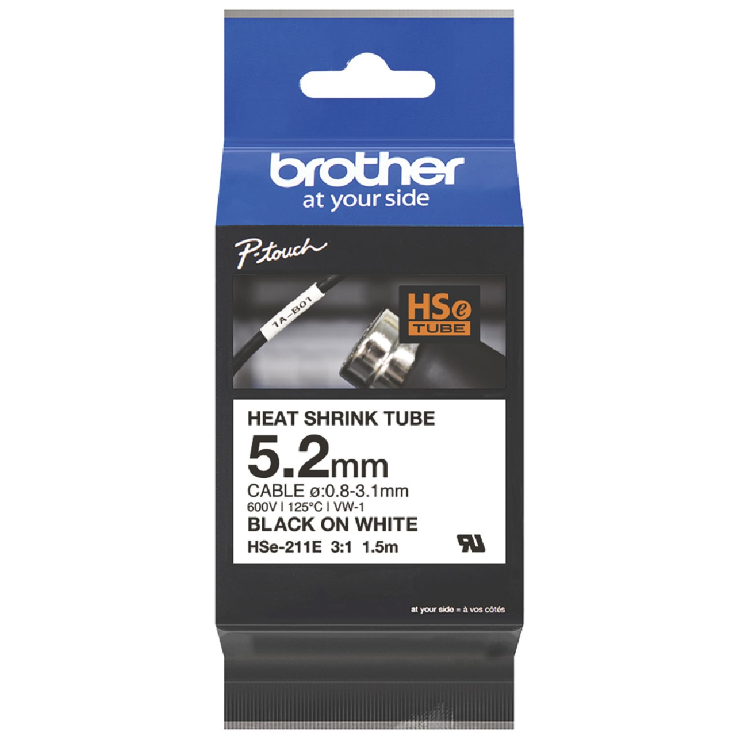 Brother HSE221E Heat Shrink Tube Tape 9mm x 1.5m (850KL)