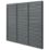 Forest  Single-Slatted  Fence Panels Anthracite Grey 6' x 6' Pack of 5