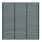 Forest  Single-Slatted  Garden Fence Panel Anthracite Grey 6' x 6' Pack of 5