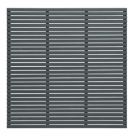 Forest  Single-Slatted  Fence Panels Anthracite Grey 6' x 6' Pack of 5
