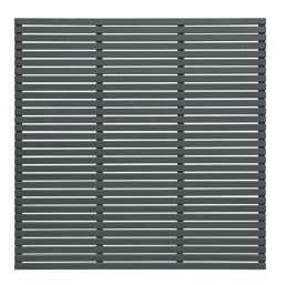 Forest  Single-Slatted  Fence Panels Anthracite Grey 6' x 6' Pack of 5