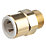 Flomasta Twistloc Brass Push-Fit Adapting Male Pipe Fitting Adaptor 15mm x 1/2"