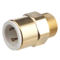 Flomasta  Brass Push-Fit Adapting Male Pipe Fitting Adaptor 15mm x 1/2"