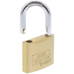 Burg-Wachter  Brass Keyed Alike  Long Shackle  Padlocks 40mm 2 Pack