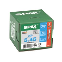 Spax  TX Countersunk Self Drilling Wood Screws 5mm x 45mm 200 Pack