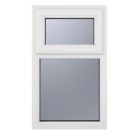 Crystal  Top Opening Obscure Double-Glazed Casement White uPVC Window  1190mm x 965mm