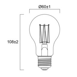 Sylvania TOLEDO VINTAGE E27 GLS LED Light Bulb  550lm 7W