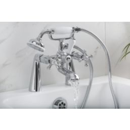 Bristan Colonial Deck-Mounted  Bath/Shower Mixer Bathroom Tap Chrome