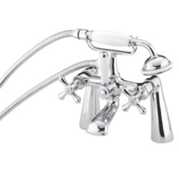 Bristan Colonial Deck-Mounted  Bath/Shower Mixer Bathroom Tap Chrome