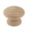 Essentials  Traditional Cabinet Door Knobs Plain Beech 35mm 2 Pack