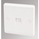 LAP  1-Gang Slave Telephone Socket White
