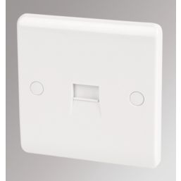 LAP  1-Gang Slave Telephone Socket White