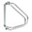 Mottez Galvanised Steel Adjustable 1-Bike Rack