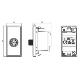 Knightsbridge  Modular F-Type Satellite Socket Black