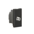 Knightsbridge  Modular F-Type Satellite Socket Black