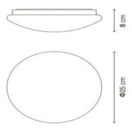 LAP Dea LED Ceiling Light White 8W 1000lm