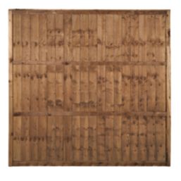 Forest Vertical Board Closeboard  Fence Panels Dark Brown 6' x 5' 6" Pack of 3