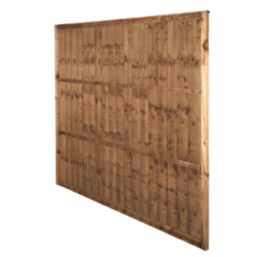 Forest Vertical Board Closeboard  Fence Panels Dark Brown 6' x 5' 6" Pack of 3