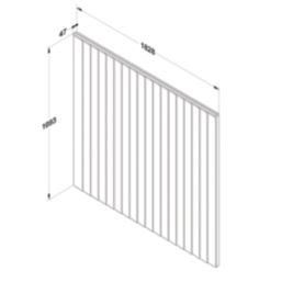 Forest Vertical Board Closeboard  Fence Panels Dark Brown 6' x 5' 6" Pack of 3