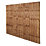 Forest Vertical Board Closeboard  Garden Fencing Panel Dark Brown 6' x 5' 6" Pack of 3