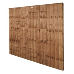 Forest Vertical Board Closeboard  Fence Panels Dark Brown 6' x 5' 6" Pack of 3