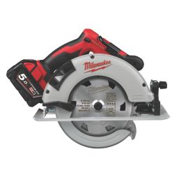 Milwaukee M18 BLCS66-502X 190mm 18V 2 x 5.0Ah Li-Ion RedLithium Brushless Cordless Circular Saw